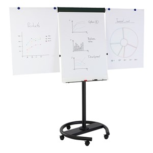 Mobile Dry Erase Easel w/ Paper Extension Arms